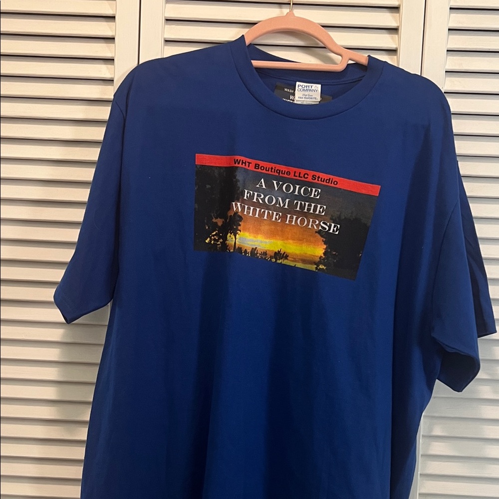 #*088= XL Unisex T-Shirt of A Voice From The White Horse book by Julie Lee - Picture 1 of 15